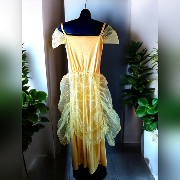Final Price⬇️ Pretty Yellow Beauty and the Beast 'Belle' Costume Ladies Size M - Picture 4 of 5